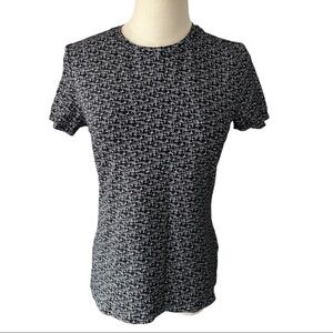 Lord  & Taylor black and white basic tshirt cotton blend